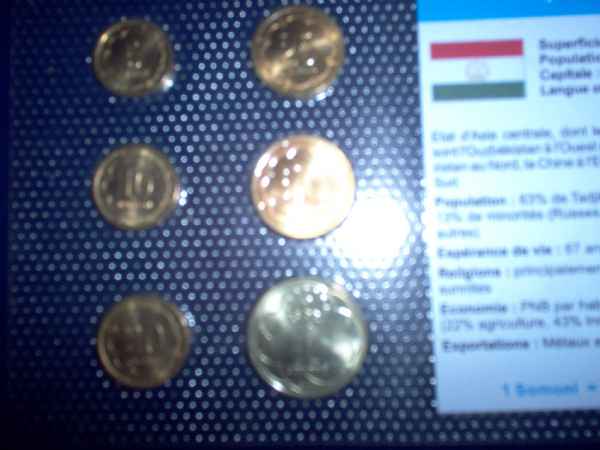 Pièces de collections du TADJIKISTAN(non Euro