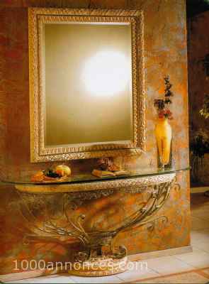 console et miroir fer forgé 3