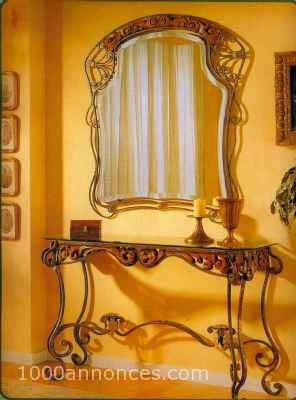 console et miroir fer forgé 4