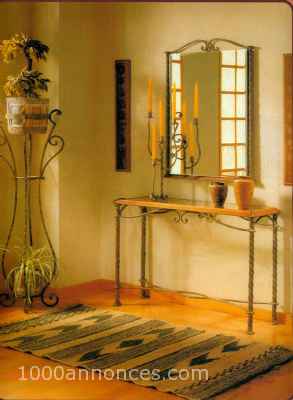 console et miroir fer forgé 5