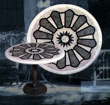 table en mosaïque ébène/wapa